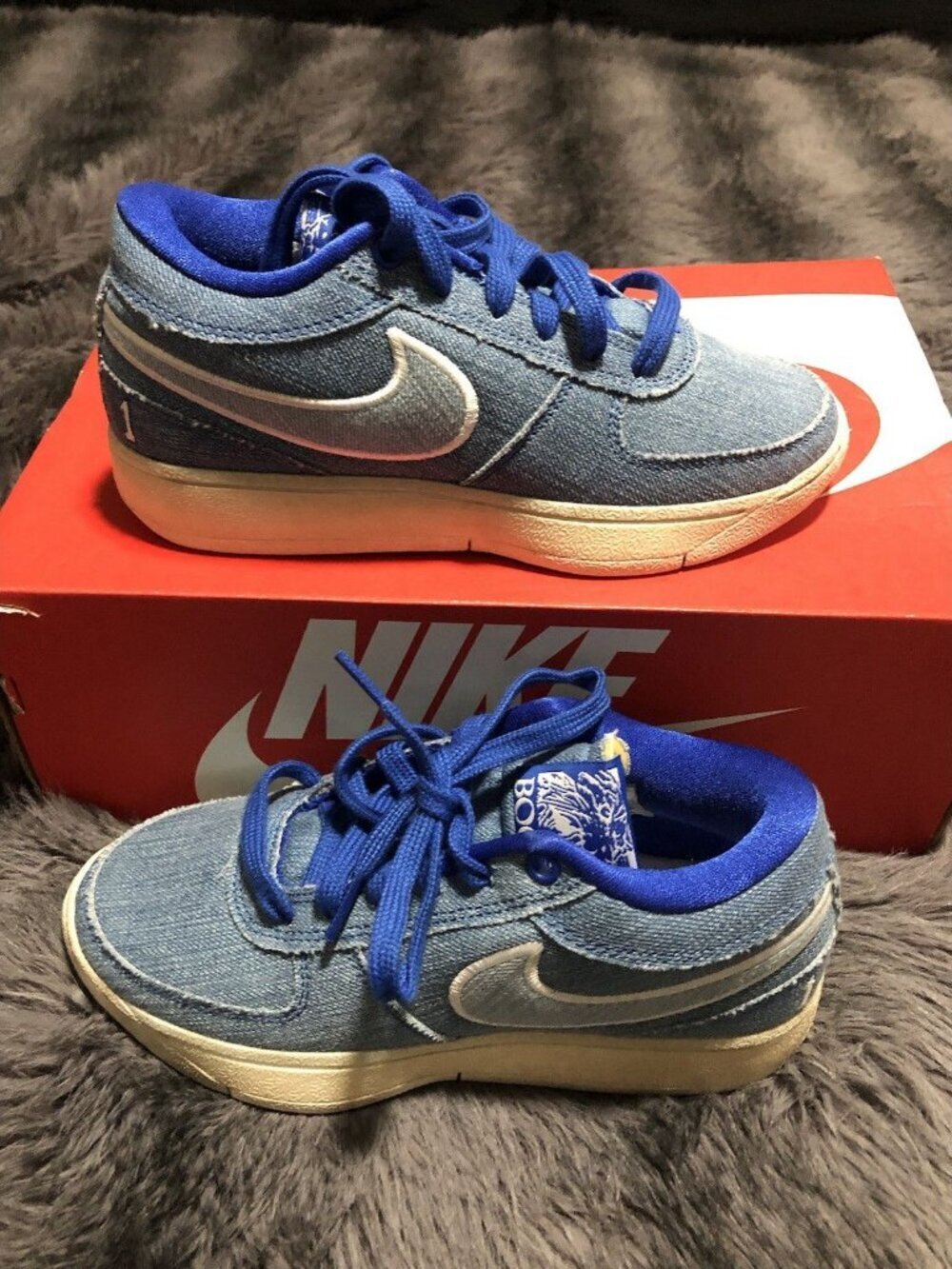 Nike Book 1 Blue Blood Chapter 1 Denim Men's Basketball Shoes IH0892 900, Size 4